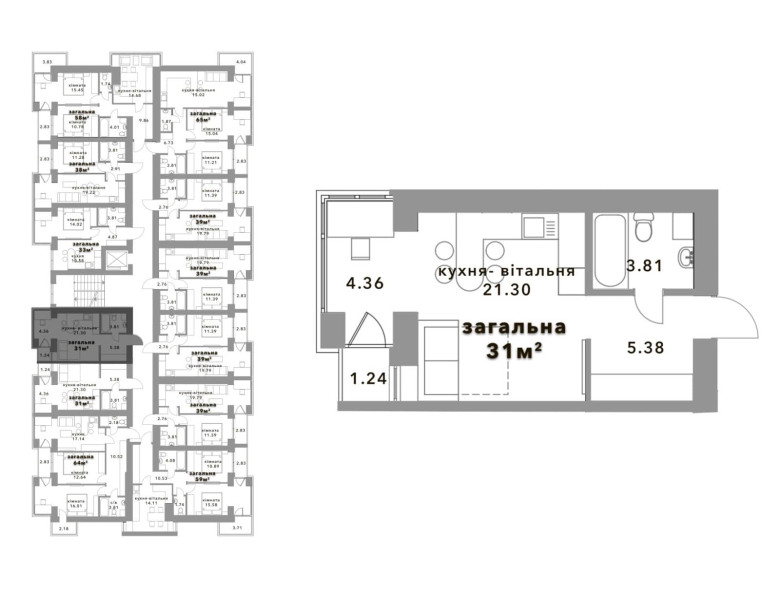 Квартира 31m-st